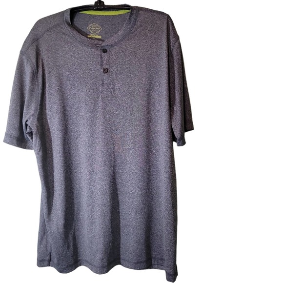 St John's Bay Quick-Dri Terra-Tek Collarless Pullover Gray Shirt Sz Medium - Picture 4 of 4